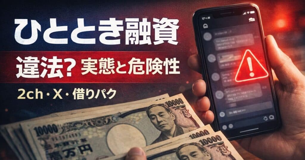 ひととき融資　違法？実態と危険性