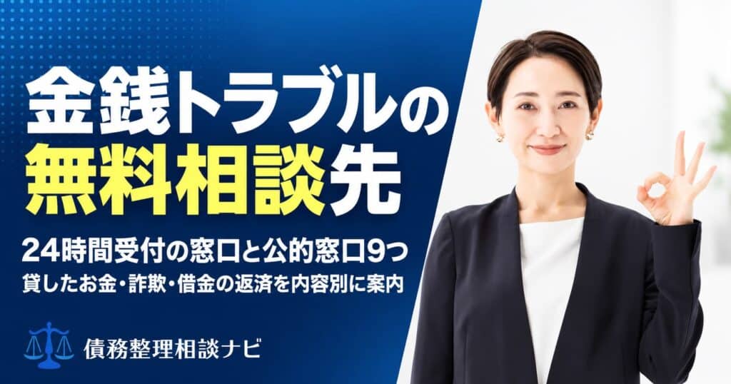 金銭トラブルの無料相談先