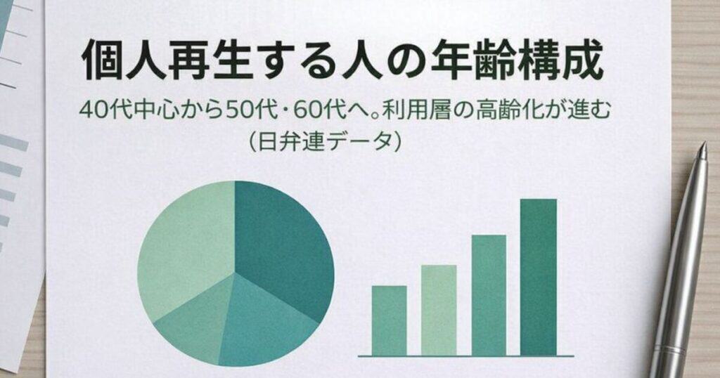 個人再生する人の年齢構成