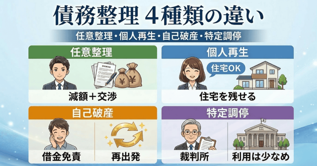 債務整理4種類の違い