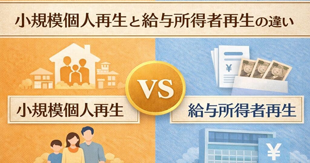 小規模個人再生と給与所得者再生の違い