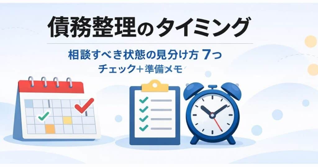 債務整理のタイミング