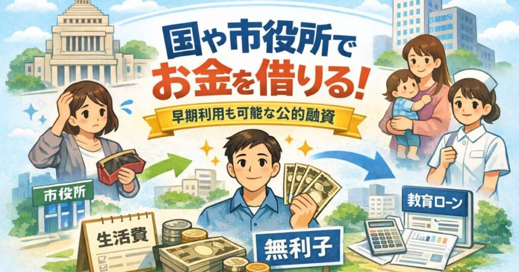 国や市役所からお金を借りる