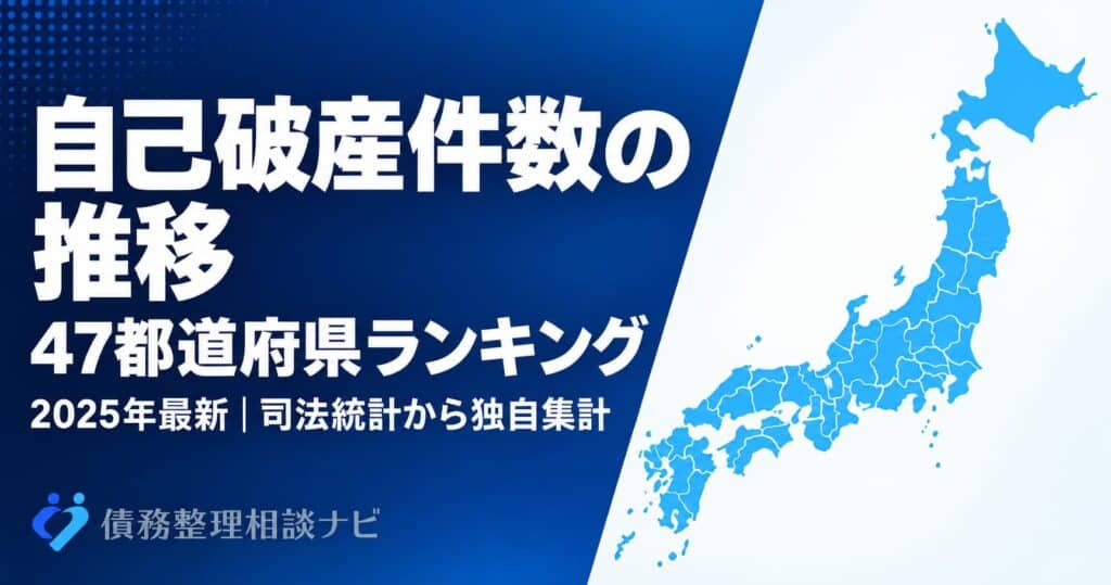 自己破産件数の推移47都道府県ランキング2025年最新