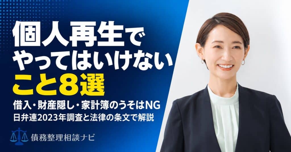 個人再生でやってはいけないこと8選